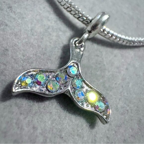 Iced‎ Mermaid Tail Charm fits PANDORA - Picture 1 of 8